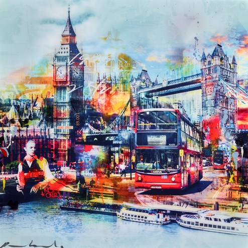 Roll With It by Paco Raphael - Original Glazed Mixed Media on Aluminium
